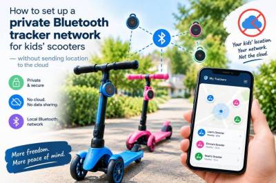 How to set up a private bluetooth tracker network for kids' scooters without sending location to the cloud?