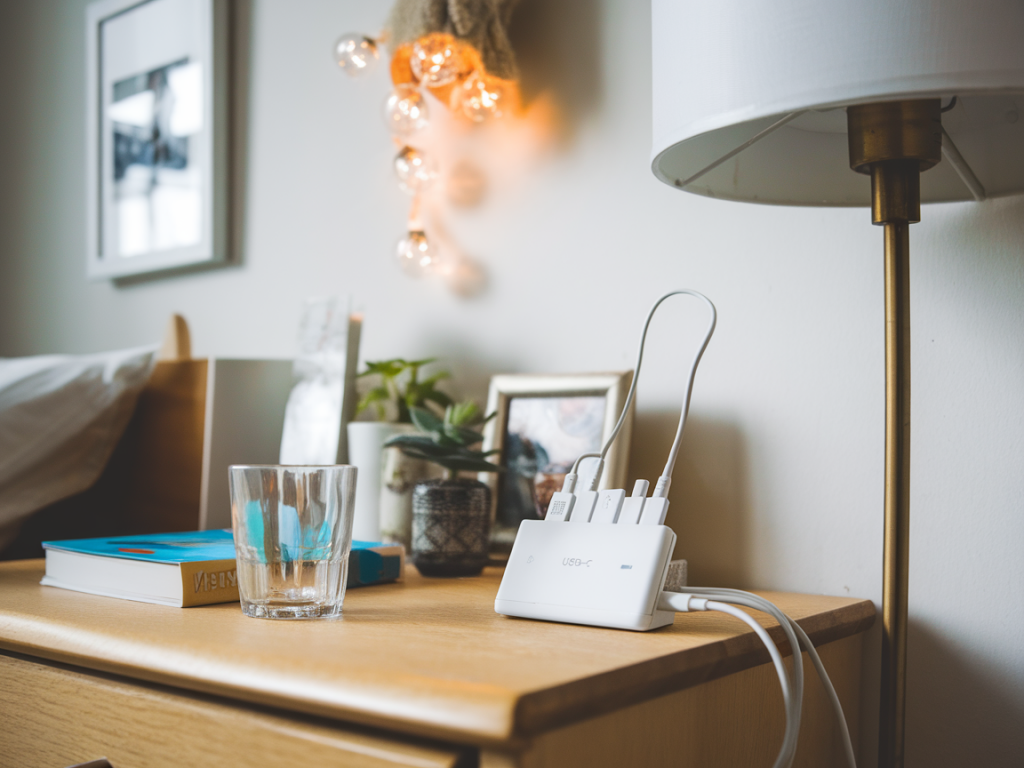 How to make a clutter-free bedside charging station with a multiport usb-c hub