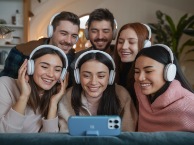 How to pair multiple bluetooth headphones to one phone for watching shows together